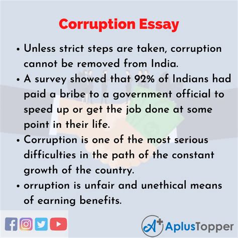 Corruption Essay Essay On Corruption For Students And Children In