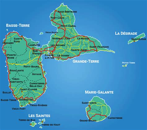 Carte Guadeloupe Voyage Carte Plan