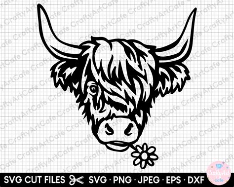 Highland Cow Svg Highland Cow Head Svg Png Highland Cor With Etsy Finland