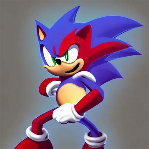 Sonic The Hedgehog Dressed Up As Knuckles Trending Stable Diffusion