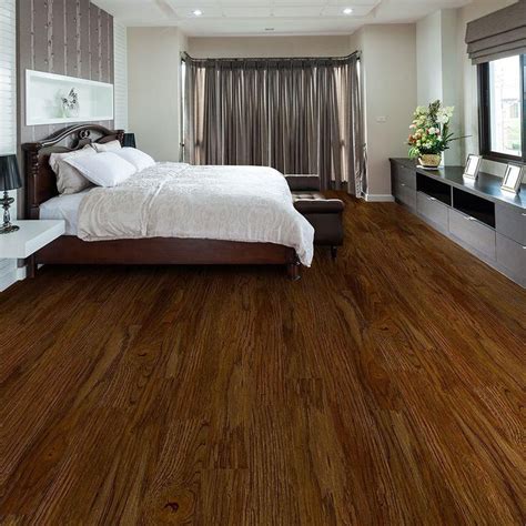 L rigid core click lock luxury vinyl plank flooring (1307.35 sq. TrafficMASTER Allure 6 in. x 36 in. Cabin Hewn Oak Resilient Vinyl Plank… | Vinyl plank flooring ...