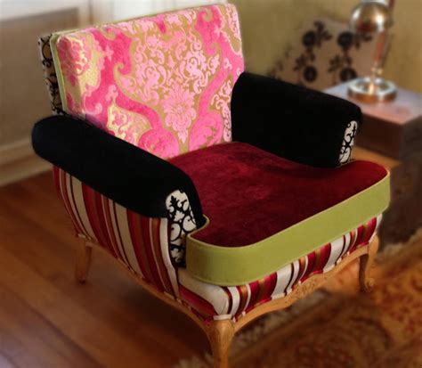 a patch of shade: upholstered chair