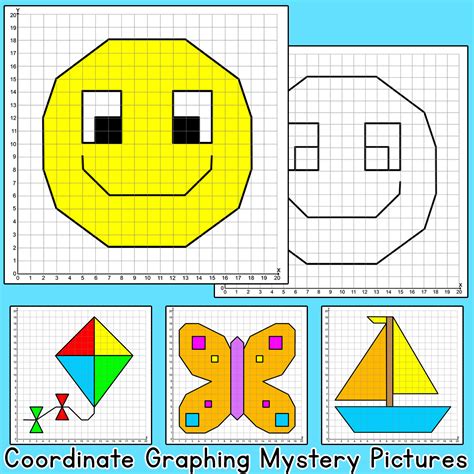 Coordinate Graphing Ordered Pairs Mystery Pictures Bird Butterfly