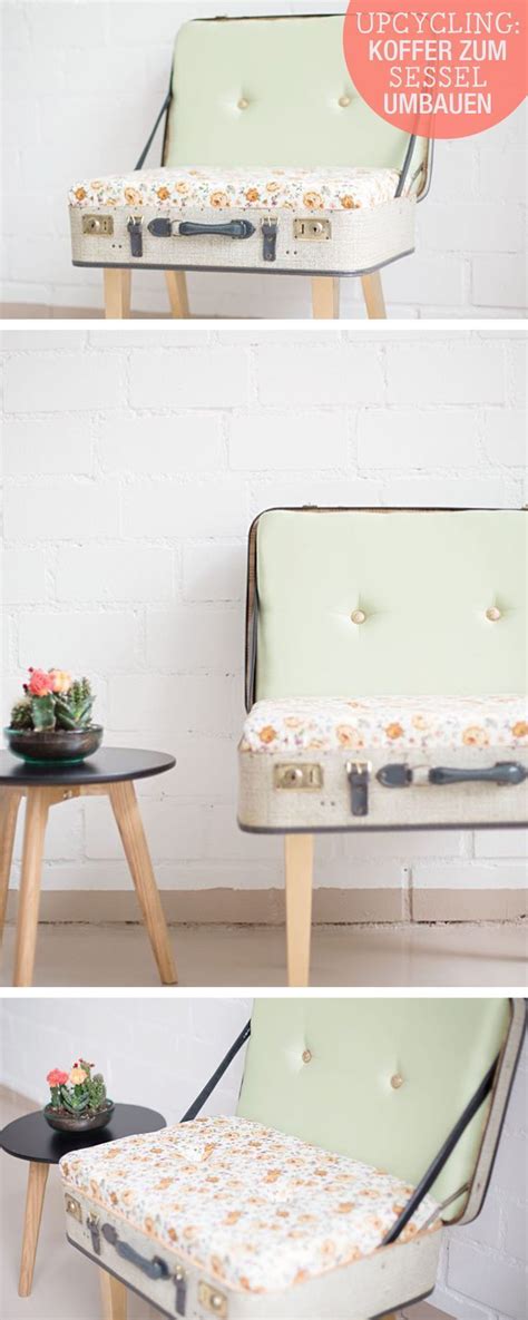 Diy Instruction Build Chair From Suitcase Upcycling Craft Idea