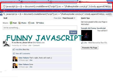 Funny Javascript Take A Revenge On Facebook