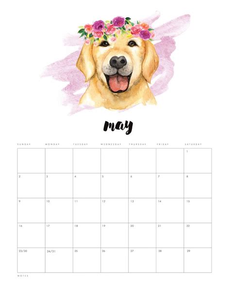 Free Printable 2021 Watercolor Animal Calendar The Cottage Market