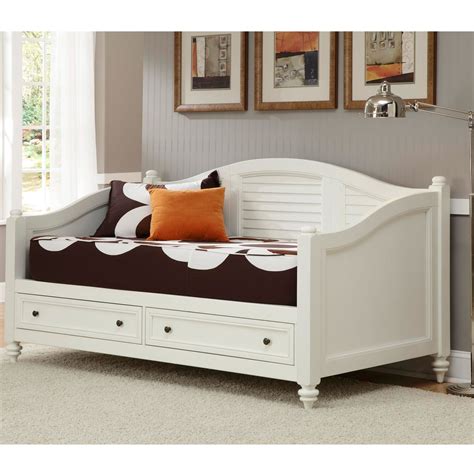 Shop Bermuda Brushed White Finish Twin Size Daybed By Home Styles
