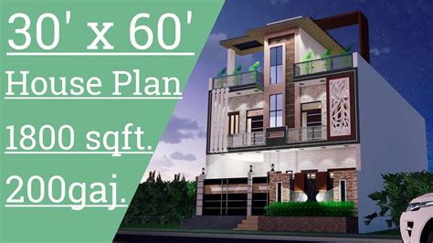 30 X 60 9m X 18m House Plan 4bhk With Car Paking Pooja Room
