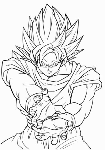 ¿cómo se descarga la imagen? Resultado de imagen para broly para colorear | Goku desenho