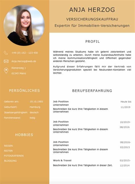 Arbeitgeber wollen aktive und motivierte mitarbeiter. Lebenslauf Design Vorlage Premium XL Gold: Eine perfekte ...