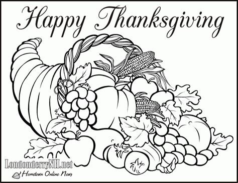 Free Printable Cornucopia Coloring Pages - Coloring Home