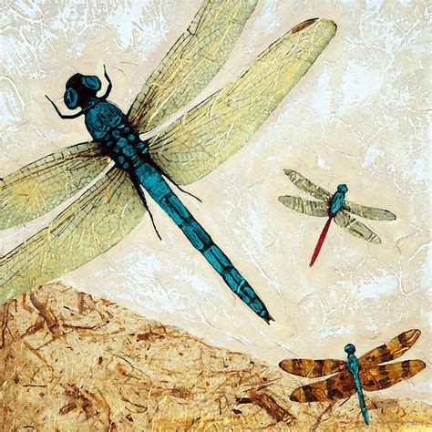Zen Flight Dragonfly Art By Sharon Cummings Painting By Sharon Cummings