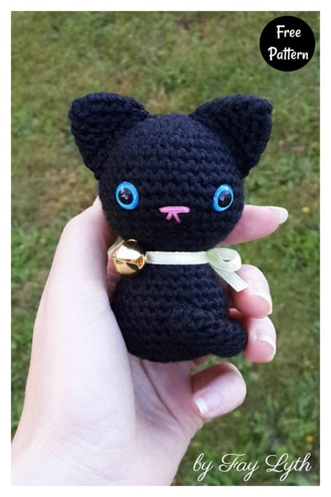Black Cat Crochet Pattern Crochet Halloween Cat Amigurumi