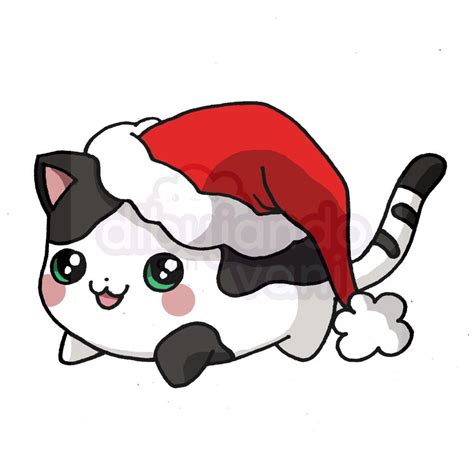 Gato De Navidad Kawaii Dibujando Con Vani
