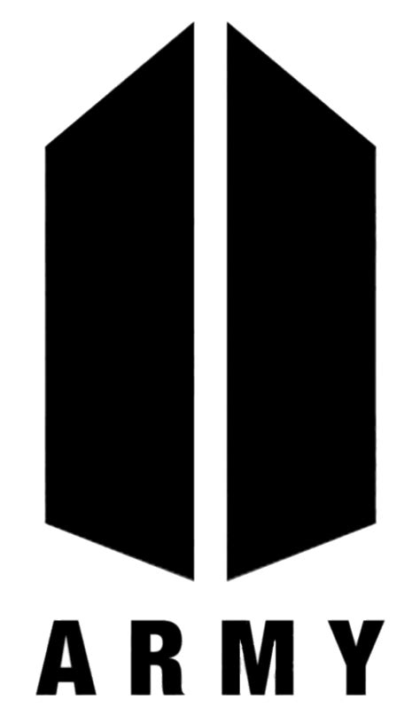 Logotipo BTS Army Black PNG Transparente StickPNG