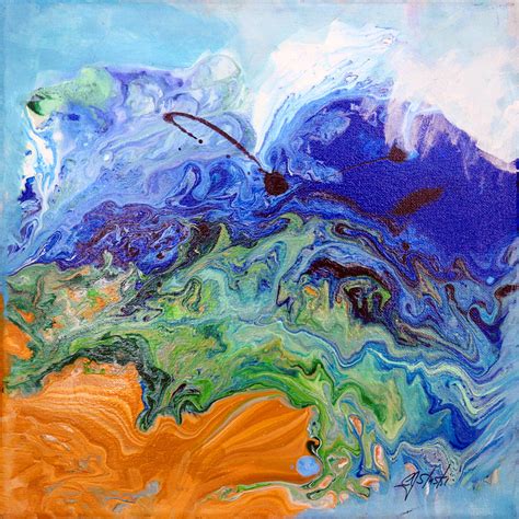 Stormy Seas Abstract 5 Painting By Carole Sluski