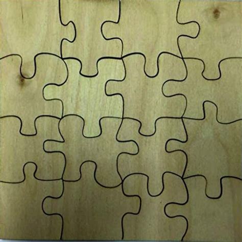 Derwent Laser Crafts 16 Piece Blank Wooden Jigsaw Puzzle 3 Sizes To