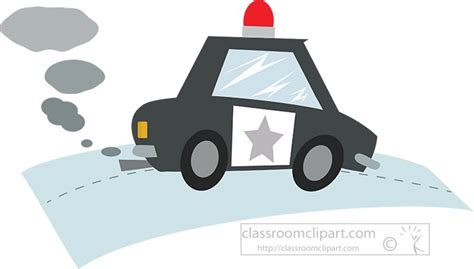 Emergency Clipart Cartoon Police Car Vector Clipart Classroom Clipart