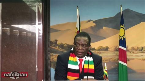 Zimbabwean President Emmerson Mnangagwa On Three Day Namibian State