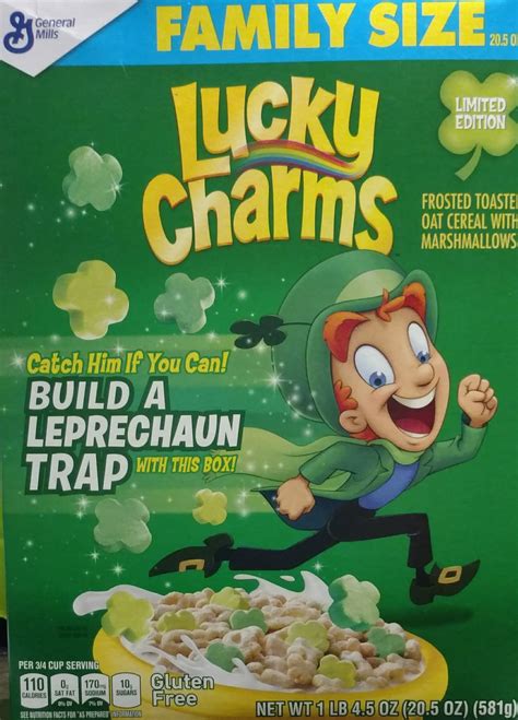 Lucky Charms Limited Edition Cereal With Green Clovers Ounce Box