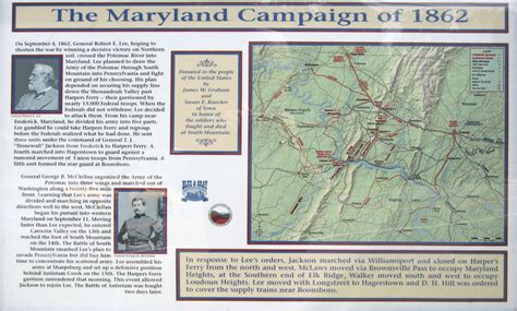 The Maryland Campaign Of 1862 Wayside Marker