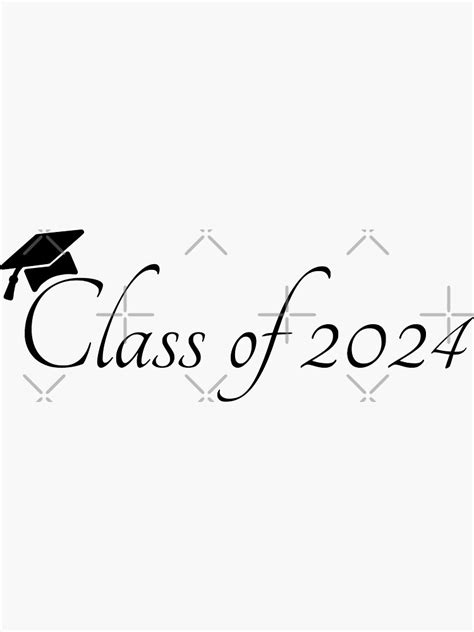 Cap Class Of 2024 Sticker For Sale By Cyzhang20 Redbubble