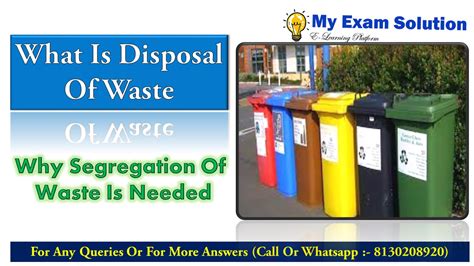 What Is Disposal Of Waste And Why Segregation Of Waste Is Needed My