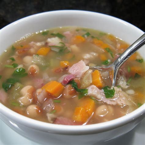 Recipe for white bean and ham soup. White Bean and Ham Soup | Pressure cooking recipes ...