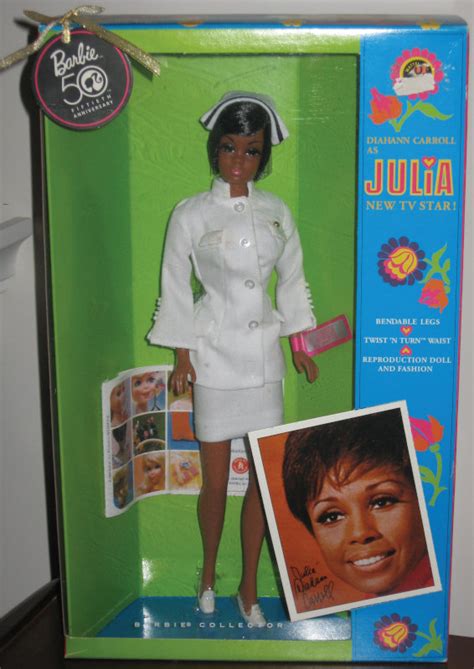 Diahann Carroll As Julia Barbie Collector 12 Doll Mattel 50th Anniversary J Dolls And Bears Fzgil