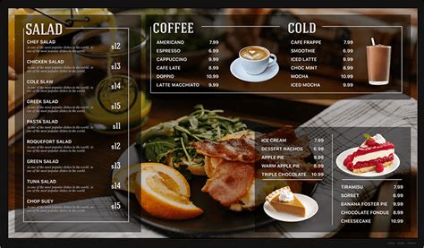 Cafe Menu Boards Templates Customize According To Your Needs