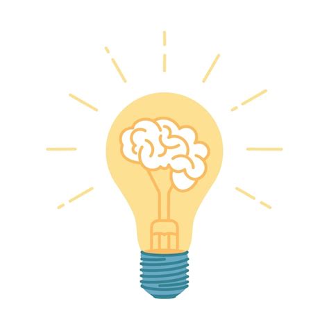Premium Vector Creative Bulb With Brain Logo Design Template