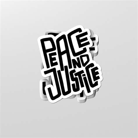 Peace And Justice Sticker Blackbird Revolt