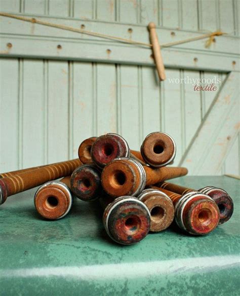 Sale Today Wood Spools Antique Industrial Wooden Textile Bobbins