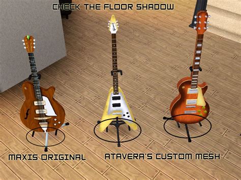 Mod The Sims Ataveras Custom Guitars Converted For Sims 3