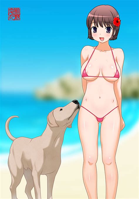 Machino Henmaru Henmaru Cg22 Tagme Beach Bikini Blush Dog Micro