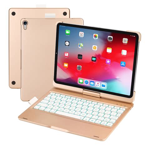 iPad Pro 11' 2018 Bluetooth Keyboard Case, 360+180 Degree Rotation 7 ...