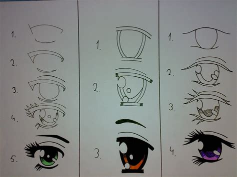 How To Draw Different Anime Eyes Como Dibujar Ojos Anime Dibujos De