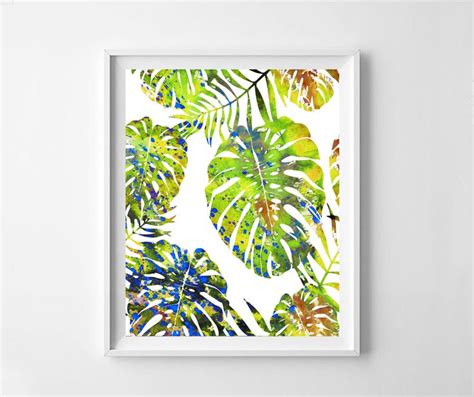 In fact, over the weekend my son was in a soccer tournament and we had. Monstera deliciosa, Monstera leaf, Watercolor print ...
