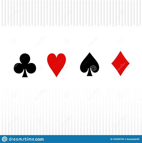 Playing Card Suit Icon On The White Background Illustration Design