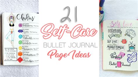 21 Motivational Self Care Bullet Journal Pages Youll Want To Try ⋆ The