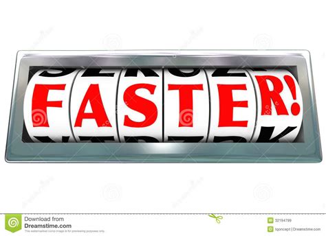 Faster Word Odometer Speed Fast Quick Racing Royalty Free Stock Images ...
