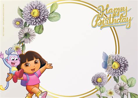 9 Adventure With Dora The Explorer Birthday Invitation Templates Type