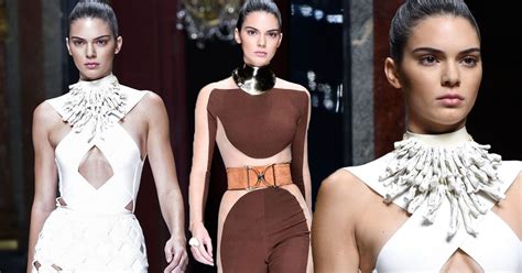 Kendall Jenner Struts Down The Runway After Flashing Her ‘balmain Booty