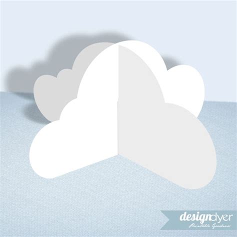 3d Cloud Printable Decoration Template