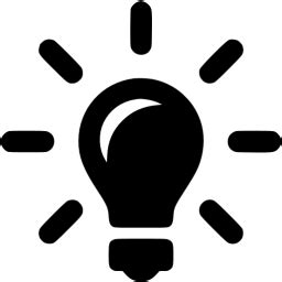 Black solutions icon - Free black light bulb icons