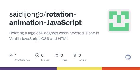 Github Saidijongorotation Animation Javascript Rotating A Logo 360
