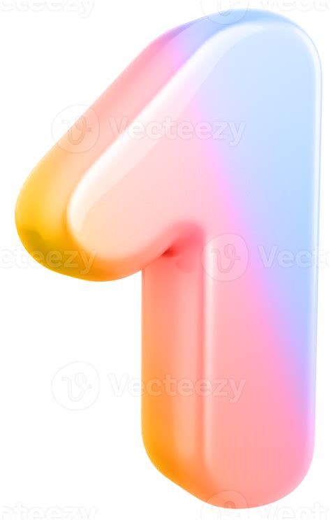 Number 1 3d Gradient 11297086 Png