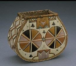 A Basket Made Out Of Wood With Designs On It