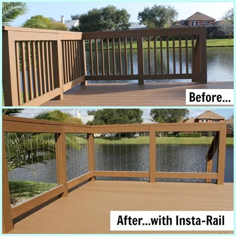 Cable railings offer outstanding views for decks. NEW! Insta-Rail® Vertical Cable Railing System 42" Kit ...