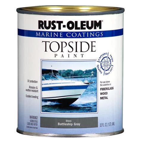 Rust Oleum Marine Coatings Battleship Gray Gloss Enamel Oil Based